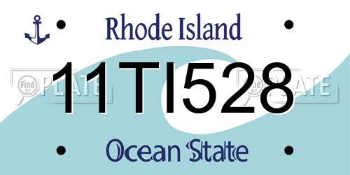11TI528 Rhode Island License Plate