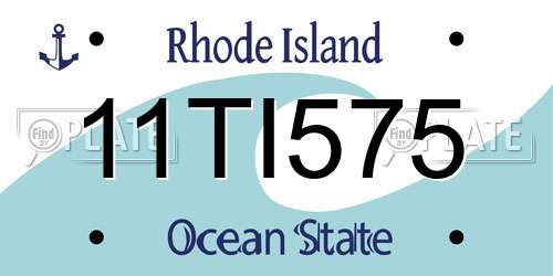 11TI575 Rhode Island License Plate