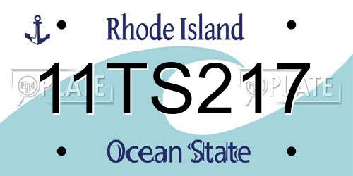 11TS217 Rhode Island License Plate