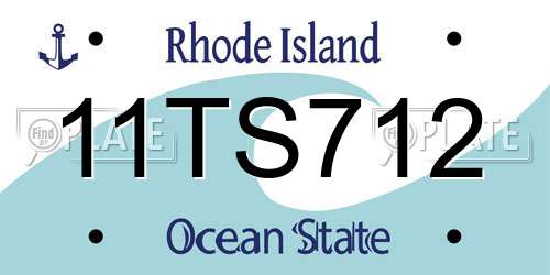 11TS712 Rhode Island License Plate