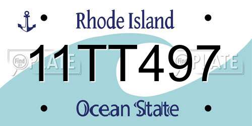 11TT497 Rhode Island License Plate