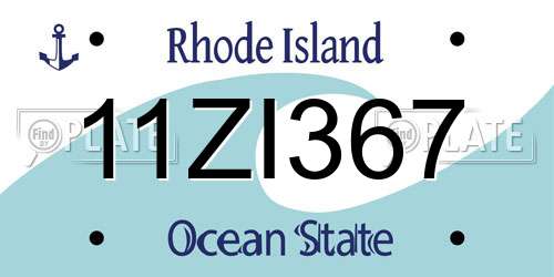 11ZI367 Rhode Island License Plate