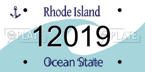 12019 Rhode Island License Plate