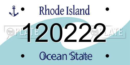 120222 Rhode Island License Plate