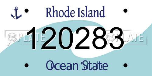 120283 Rhode Island License Plate