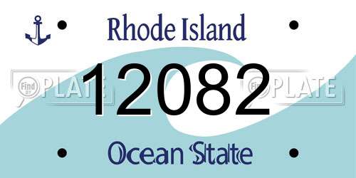 12082 Rhode Island License Plate