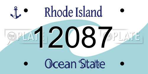 12087 Rhode Island License Plate