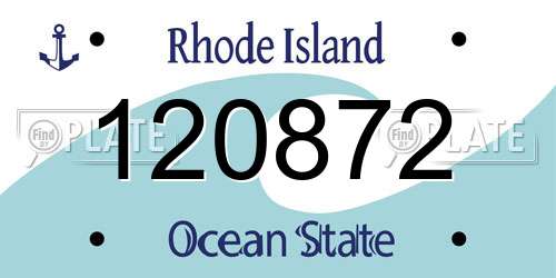 120872 Rhode Island License Plate