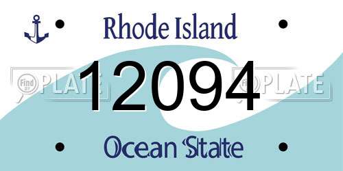 12094 Rhode Island License Plate