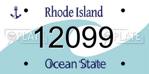 12099 Rhode Island License Plate