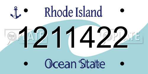 1211422 Rhode Island License Plate