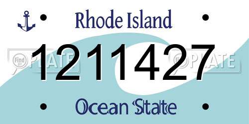 1211427 Rhode Island License Plate