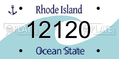 12120 Rhode Island License Plate