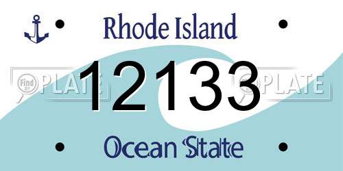 12133 Rhode Island License Plate