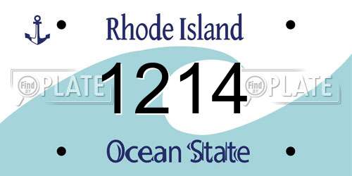 1214 Rhode Island License Plate