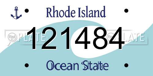 121484 Rhode Island License Plate