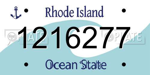 1216277 Rhode Island License Plate