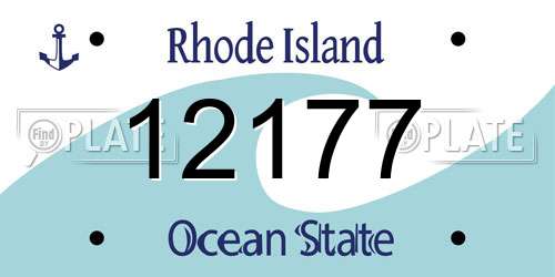 12177 Rhode Island License Plate