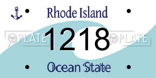 1218 Rhode Island License Plate