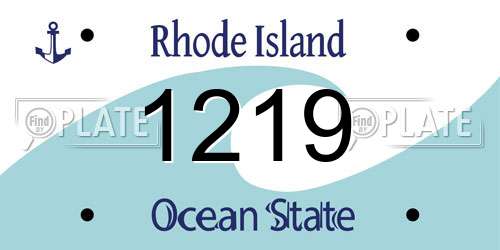 1219 Rhode Island License Plate