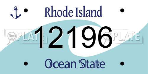 12196 Rhode Island License Plate