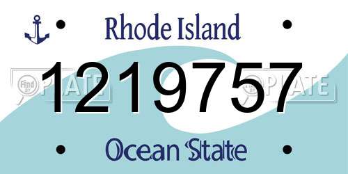 1219757 Rhode Island License Plate