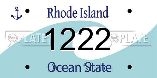 1222 Rhode Island License Plate