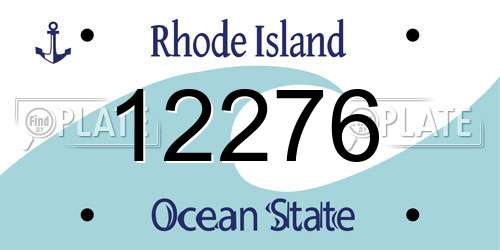 12276 Rhode Island License Plate