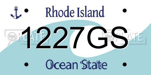 1227GS Rhode Island License Plate