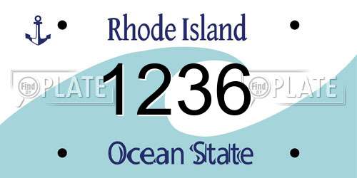 1236 Rhode Island License Plate