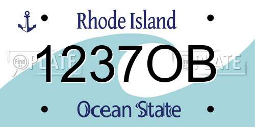 1237OB Rhode Island License Plate