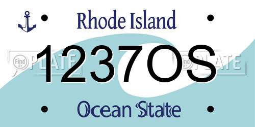 1237OS Rhode Island License Plate