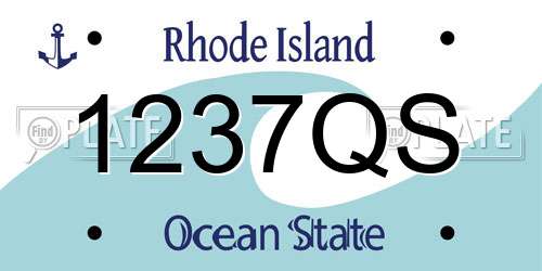 1237QS Rhode Island License Plate