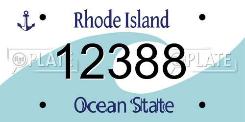 12388 Rhode Island License Plate