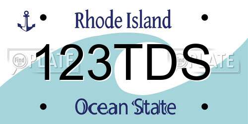 123TDS Rhode Island License Plate