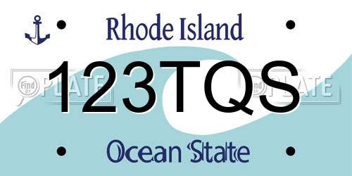 123TQS Rhode Island License Plate