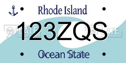 123ZQS Rhode Island License Plate