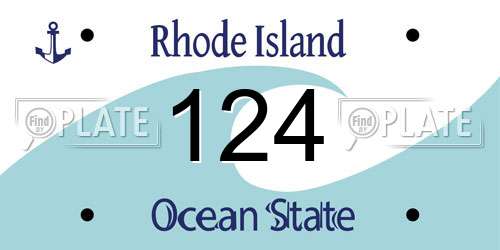 124 Rhode Island License Plate