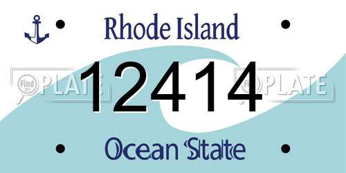 12414 Rhode Island License Plate