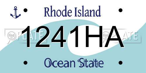 1241HA Rhode Island License Plate