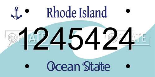 1245424 Rhode Island License Plate