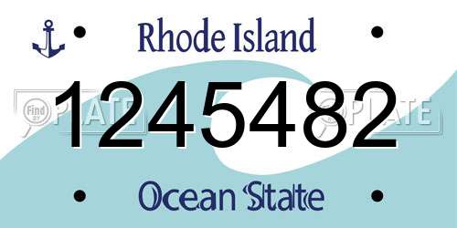 1245482 Rhode Island License Plate
