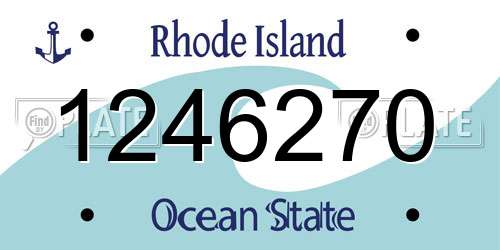 1246270 Rhode Island License Plate