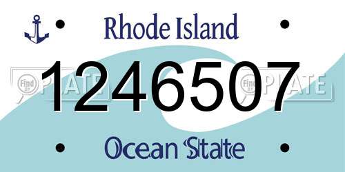 1246507 Rhode Island License Plate