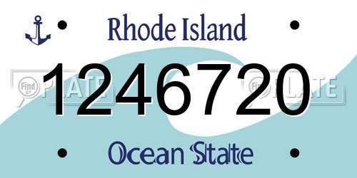1246720 Rhode Island License Plate