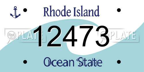 12473 Rhode Island License Plate