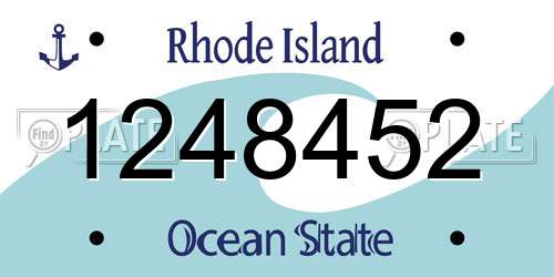 1248452 Rhode Island License Plate