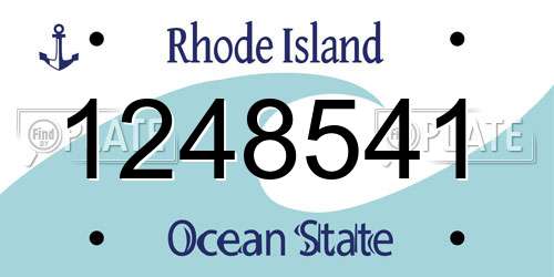 1248541 Rhode Island License Plate