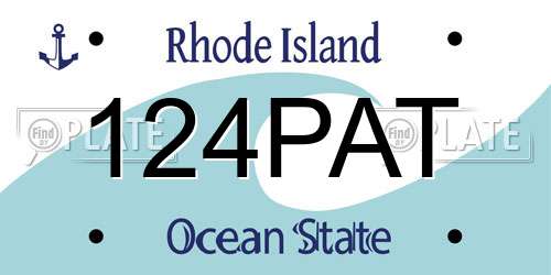124PAT Rhode Island License Plate