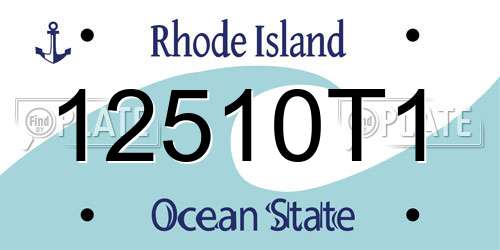 12510T1 Rhode Island License Plate
